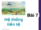 Tiền hệ và hệ thống ngân hàng