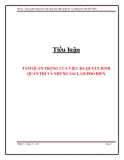 Tiểu luận:Tầm quan trọng của việc ra quyết định quản trị và những sai lầm phổ biến