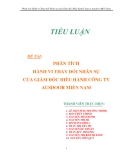 Tiểu luận:Phân tích Hành vi Thay đổi Nhân sự của Giám đốc Điều hành Công ty Ausdoor Miền Nam