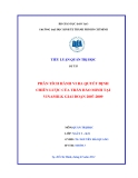 Tiểu luận:Phân tích hành vi ra quyết định chiến lược của Trần Bảo Minh tại Vinamilk giai đoạn 2007-2009