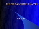 Chi phí tài chính của vốn-Cao Hào Thi