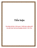 Tiểu luận: Thu thập tài liệu có liên quan “chiến lược phân phối” của một hoặc hai doanh nghiệp du lịch ở cần Thơ