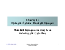 Chương 6 : Định giá cổ phiếu : Đánh giá hiệu quả Phân tích hiệu quả của công ty và đo lường giá trị gia tăng