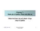 Chương 7 : Định giá cổ phiếu: Phân tích đầu tư Phân tích báo cáo tài chính và lựa chọn cổ phiếu