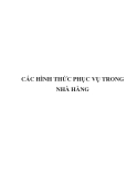 Các hình thức phục vụ trong nhà hàng