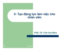 Tạo động lực làm việc cho nhân viên - PGS. TS. Trần Văn Bình