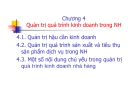 Chương 4: Quản trị quá trình kinh doanh trong nhà hàng