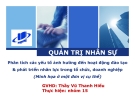 Phân tích các yếu tố ảnh hưởng đến hoạt động đào tạo & phát triển nhân lực trong tổ chức, doanh nghiệ