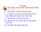 Chương 2: Xây dựng thực đơn trong nhà hàng