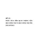 Đề tài: Phân tích tầm quan trọng của địa vị chính trị và địa chính trị của Philippines
