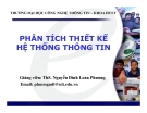 Thiết kế hệ thống thông tin - Phân tích thiết kế thành phần dữ liệu