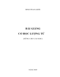 Bài giảng Cơ học lượng tử - Đinh Phan Khôi