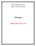 Tiểu luận: Chợ làng Việt Nam