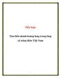 Tiểu luận:  Tìm hiểu thành hoàng làng trong làng xã nông thôn Việt Nam