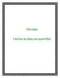 Tiểu luận:  Văn hóa ăn uống của người Hàn