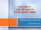 Khoa học quản lý đại cương (ThS Tạ Thị Bích Ngọc) - Chương 5