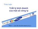 Thảo luận: Triết lý kinh doanh của một số công ty