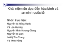 Tiểu luận: Khái niệm đe dọa đến hòa bình và an ninh quốc tế