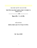 Bài giảng: Khoa học quản lý đại cương - Nguyễn Văn Chiều