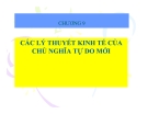 Chương 9 : Các lý thuyết kinh tế của chủ nghĩa tự do mới