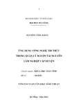 Luận văn: Ứng dụng công nghệ tri thức trong quản lý nguồn tài nguyên lâm nghiệp cấp huyện