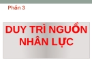 Bài giảng Duy trì nguồn nhân lực - Đánh giá nhân  viên