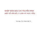 Bài giảng: Nhập môn báo chí truyền hình - ThS. Nguyễn Văn Tú