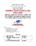 Báo cáo: Khảo sát sự phát triển của rau muống về trọng lượng trong các nồng độ dung dịch thuỷ canh