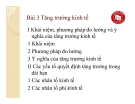 Bài giảng Kinh tế vĩ mô (ĐH Ngoại thương) - Bài 3 Tăng trưởng kinh tế