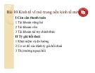 Bài giảng Kinh tế vĩ mô (ĐH Ngoại thương) - Bài 10 Kinh tế vĩ mô trong nền kinh tế mở