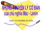 Bài giảng những nguyên lý cơ bản của chủ nghĩa Mác Lênin  (PGS.TS Phương Kỳ Sơn) - Chương 3