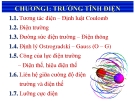 Bài giảng Vật lý đại cương  - Chương 1: Trường tĩnh điện