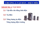 Bài giảng Vật lý đại cương  - Chương 2: Vật dẫn - Điện môi