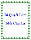 Bí Quyết Làm Mồi Câu Cá