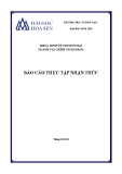 Báo cáo thực tập nhận thức: Ngân hàng TMCP Ngoại Thương Vietcombank - Chi nhánh TP HCM