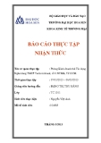 Báo cáo thực tập nhận thức: Phòng Kinh doanh thẻ tín dụng - Ngân hàng TMCP Techcombank, số 6 NTMK, TP.HCM