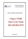 Báo cáo thực tập nhận nhận thức: Công ty TNHH Dịch vụ Kỹ thuật dầu khí biển PVD