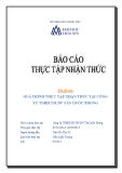 Báo cáo thực tập nhận nhận thức: Công ty TNHH  thương mại dịch vụ Tân Quốc Phong