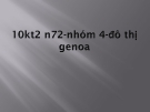 Bài tập lịch sử đô thị: Thành phố Genoa - Italya