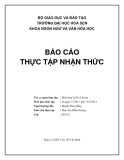 Báo cáo thực tập nhận thức: Nhà hàng Tự Do Liberty