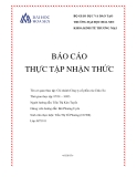 Báo cáo thực tập nhận thức: Chi nhánh Công ty cổ phần cửa Châu Âu