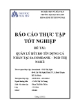 Báo cáo thực  tập tốt nghiệp: Quản trị rủi tín dụng cá nhân tại SACOMBANK – PGD Thị Nghè