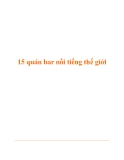 15 quán bar nổi tiếng thế giới