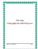 Tiểu luận: Công nghệ sản xuất Polystyren