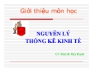 Bài giảng nguyên lý thống kê kinh tế (Huỳnh Huy Hạnh) - Chương 1