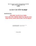 Luận văn tốt nghiệp: Tìm hiểu ngôn ngữ VHDL. Viết chuơng trình thiết kế mạch công 8 Bit song song BCD cho 2 toán hạng