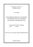 Tóm tắt luận văn thạc sĩ: Quản trị rủi ro tín dụng tại ngân hàng công thương Việt Nam - Chi nhánh ngũ hành , Tp Đà Nẵng