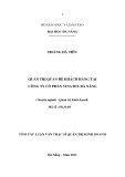 Tóm tắt luận văn thạc sĩ: Quản trị quan hệ khách hàng tại công ty cổ phần Vinatex Đà Nẵng