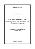Tóm tắt luận văn thạc sĩ: Quản trị quan hệ khách hàng tại chi nhánh Phú Tài - Ngân hàng TMCP công thương Việt Nam