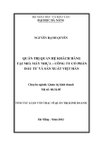 Tóm tắt luận văn thạc sĩ: Quản trị quan hệ khách hàng tại nhà máy nhựa - công ty cổ phần đầu tư và sản xuất Việt Hàn